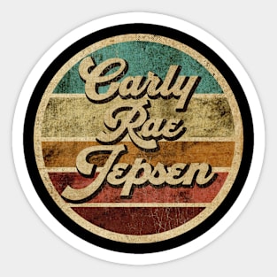 Tanatoraja, circle retro faded Carly Rae Jepsen Sticker